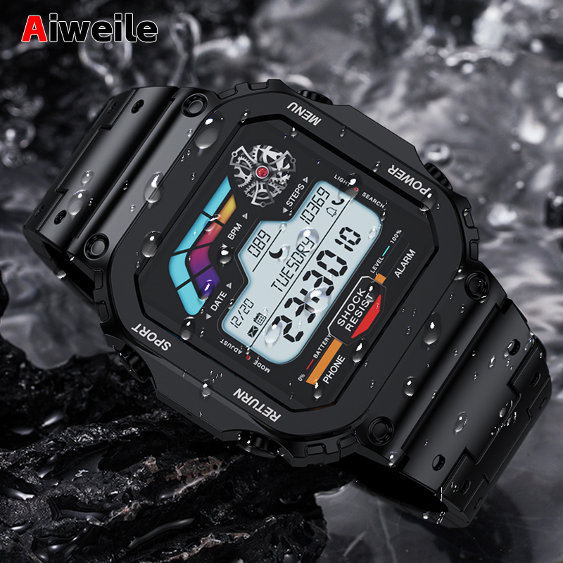 Diy Wearable Electronics - Aiweys-Montre connectée AW39 pour hommes, haut