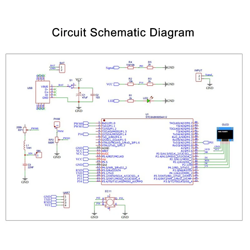 STC8K8A Kit de microcontrôleur - Oscilloscope Dso Mini avis et prix