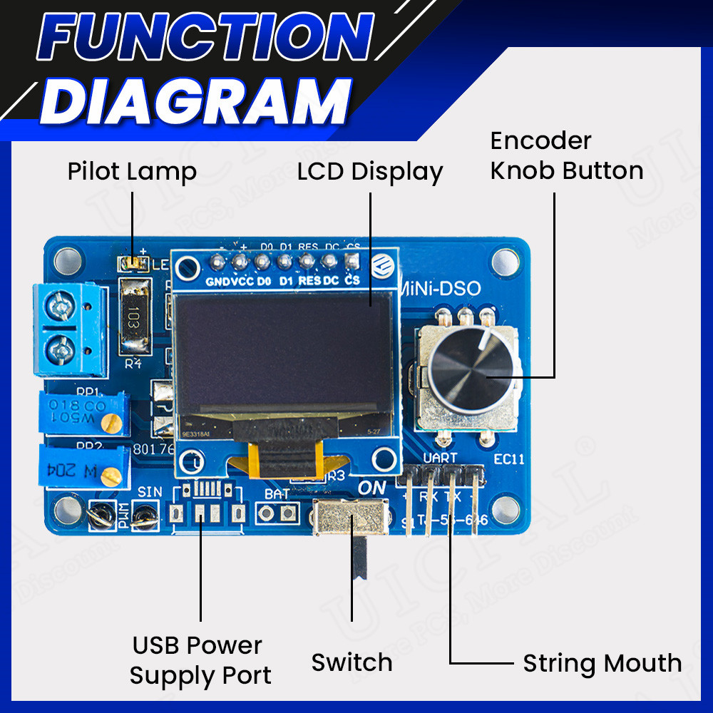 Kit électronique d'oscilloscop - Oscilloscope Dso Mini avis et prix